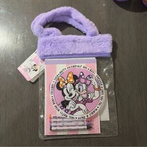 Primark Minnie Mouse Glittery Purple stationary bag coloring and stickers new
